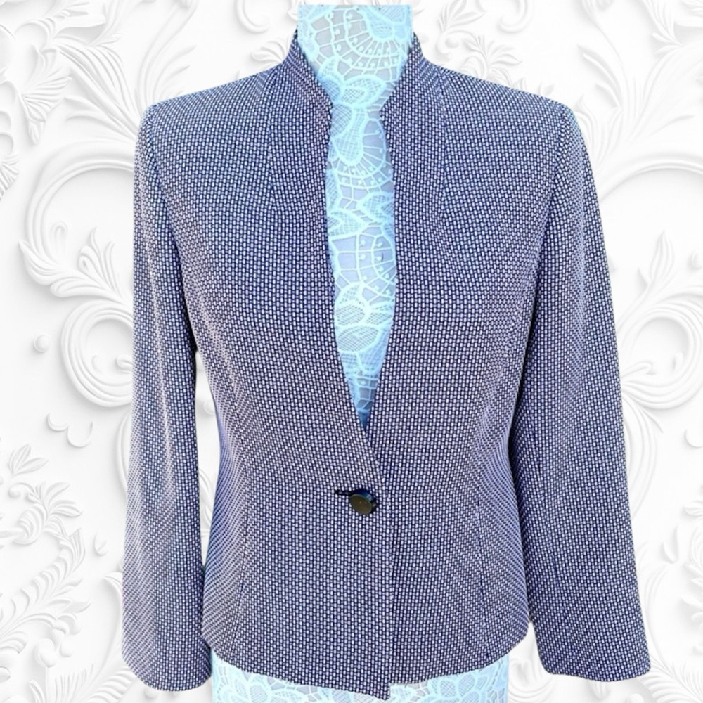 Jasper Separates Pink and Black Fully Lined Blazer w/Front Button